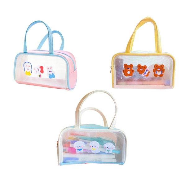 

cosmetic bags & cases transparent multifunction capacity portable handbag water resistant bag