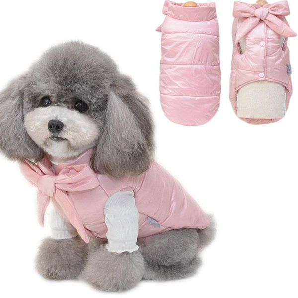 

dog apparel lightweight windproof pet clothes jacket little coat 3 layers padded vest winter down for small dogs