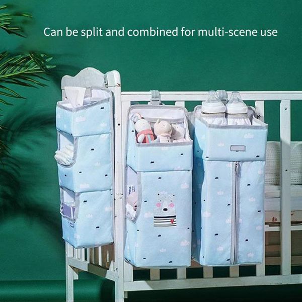 

born crib diaper storage bags baby care organizer infant bedding nursing polyester bed hanging sets