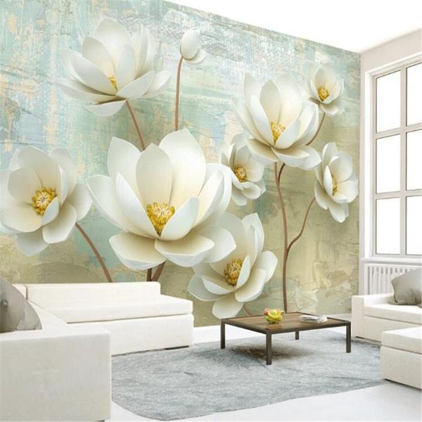 

wallpapers milofi customized large 3d wallpaper mural three-dimensional living room flowers simple bedroom background wall