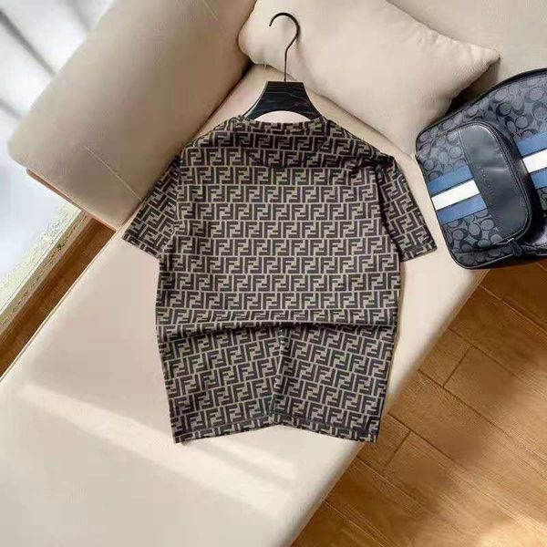 

2021 summer half-sleeved t shirt tide brand full of double f letter slim fit men's and women's short-sleeved t-shirt, White;black