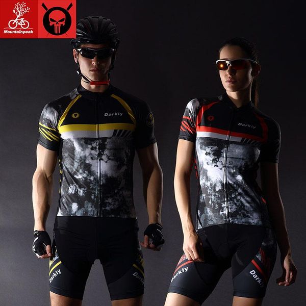 

racing sets mountainpeak cycling jersey suit with short sleeves wear pants and shorts for men women sun set, Black;blue