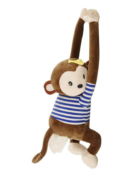 

tissue boxes & napkins creative paper holder cartoon monkey home office car hanging napkin box cover portable skilful