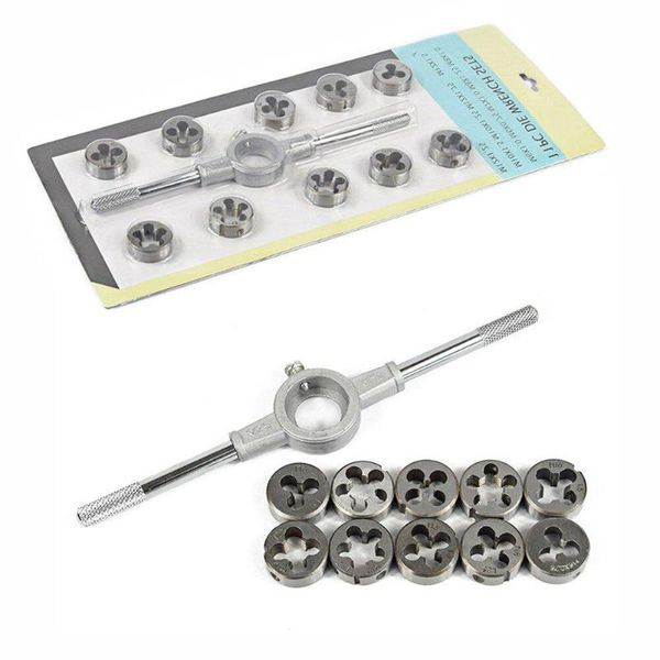 

hand tools 11pcs/set metric die rack winch set combination