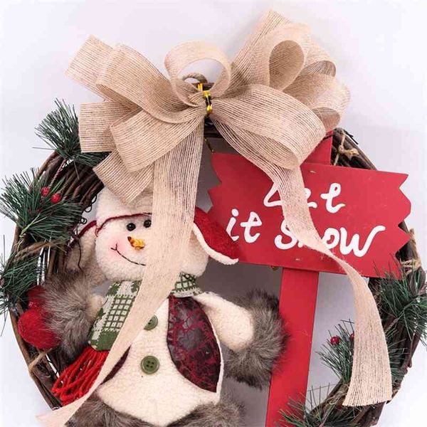 

new decorative gifts flower doll wreath christmas tree decoration