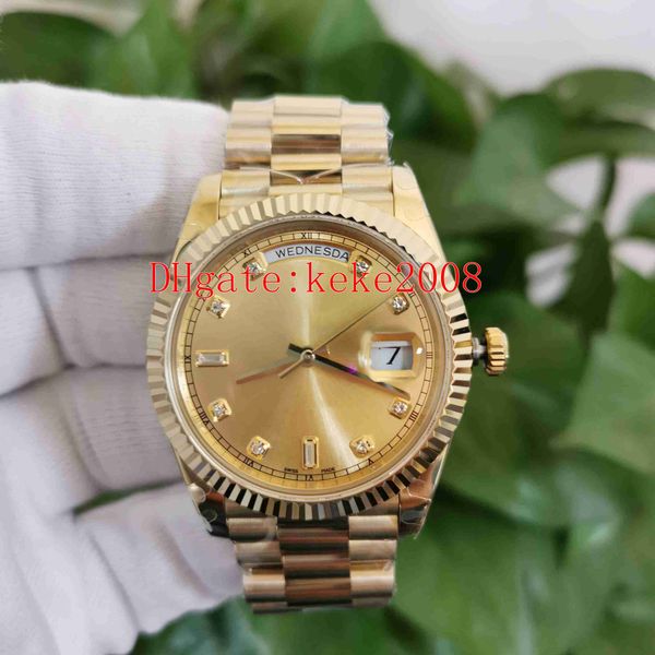 BP Factory Top Quality Watches 40mm 228238-0005 228238 Diamond Yellow Gold Luminescent Cal.2813 Movimento Mecânica Mens automática Assista aos homens relógios de pulso