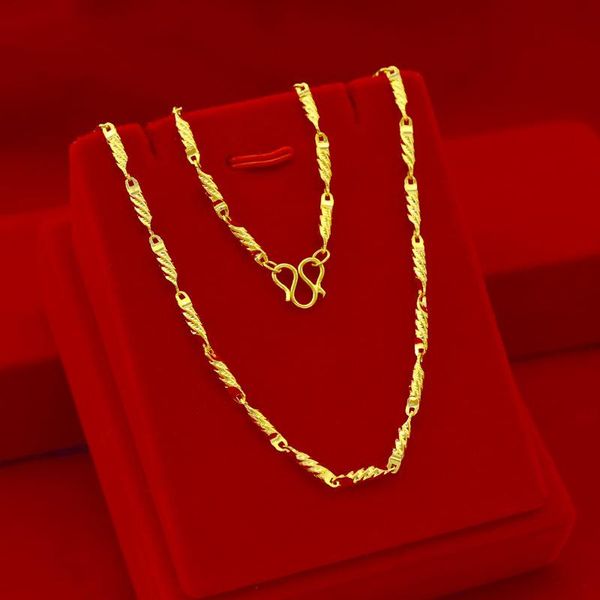 

chains simple korean women chain necklace no pendant for wedding engagement anniversary jewelry 2.5mm 14k yellow gold gifts, Silver