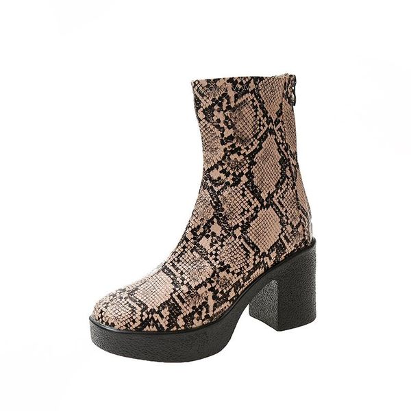 

boots plus size 35-45 women fashion high-heeled 2021 autumn leather feet bare platform party women's shoes, Black