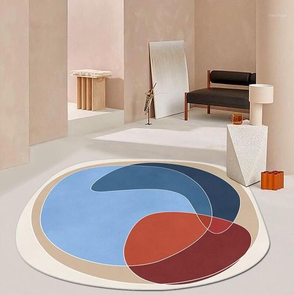 Teppiche Moderne Kunstbereich Teppiche Geometrische Morandi Wohnzimmer Teppich Hängende Korb Stuhl Boden Matte Schlafzimmer Kinderspiel Zelt Rutschfest