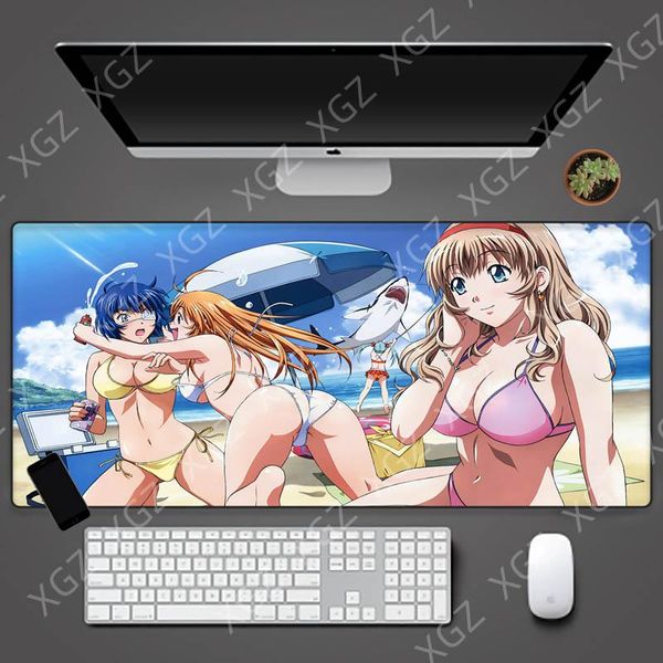 

mouse pads & wrist rests xgz girl non-slip anime lapnotebook long big computer keyboard gaming desk mat 900x400mm for gamer playing