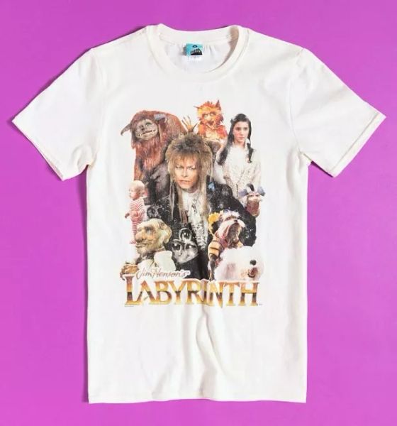 

official labyrinth group secru t-shirt, White;black