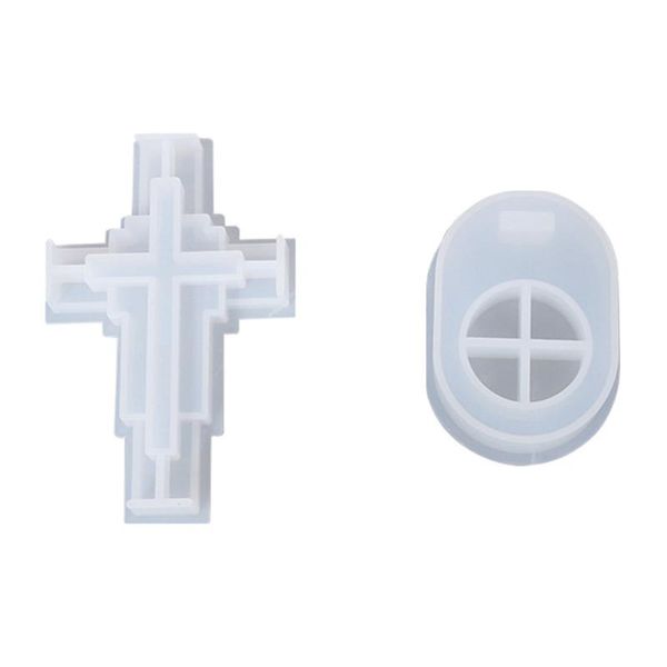 

candle holders 1 set diy stick mold cross shape crystal epoxy crafts