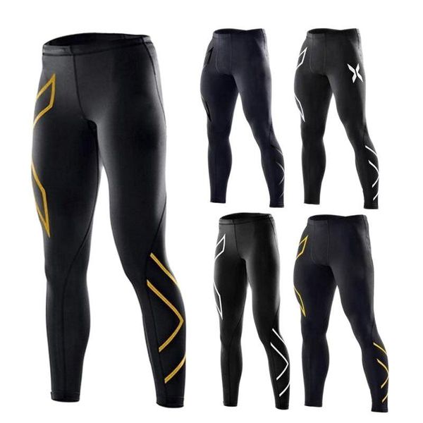 

mallas deportivas para hombre y mujer, de secado rpido, ajustadas, pantalones deportivos alta elasticidad yoga baloncesto men's pants, Black