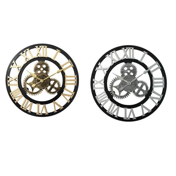 

wall clocks industrial gear clock decorative style without battery