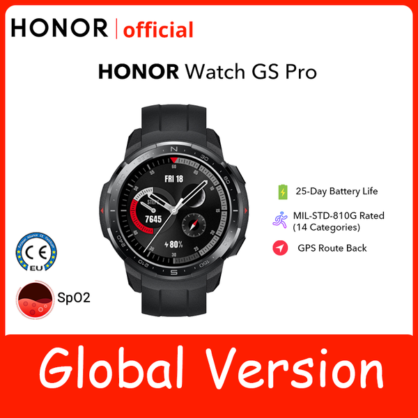 

global version honor watch gs pro smart watch spo2 smartwatch heart rate monitoring bluetooth call 5atm sports watch for men, Slivery;brown