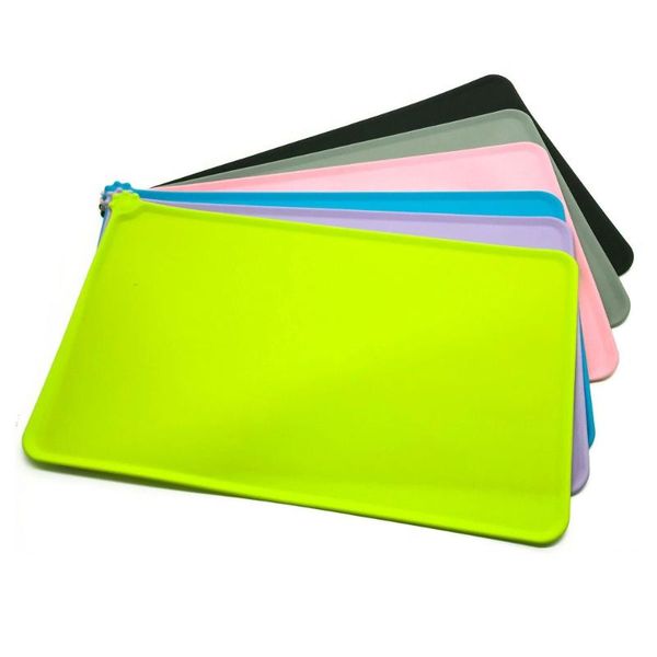 

kennels & pens pet supplies bowl drinking mat dog feeding placemat waterproof non-slip solid color silicone easy washing clean