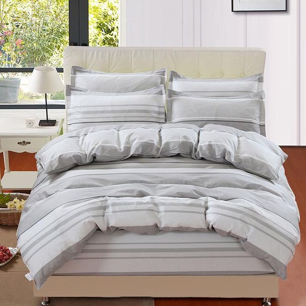 

bedding sets 100%cotton 4pcs king  full twin size red plaid kids boys girls bed fitted sheet duvet cover quilt case