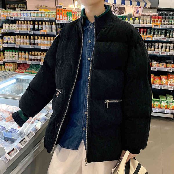 

corduroy men's winter thickened baseball padded et, Black