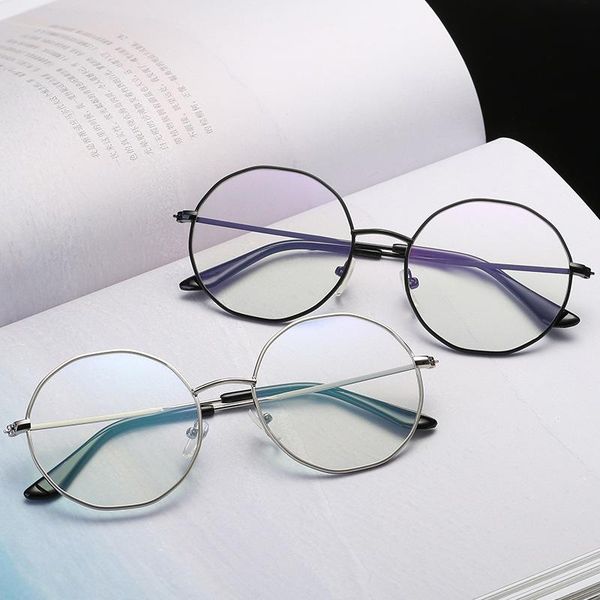 

fashion sunglasses frames vintage retro metal frame clear lens glasses eyewear eyeglasses oversized round circle eye 9-bls3415, Black