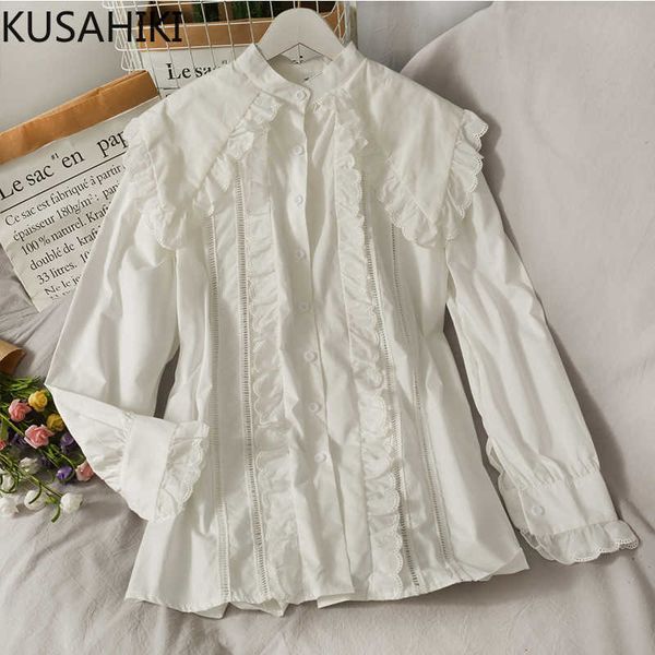 

blouse dress spring long sleeve stand neck dresses causal korean ruffle patchwork hollow-out vestidos femme 6e451 210603, Black;gray