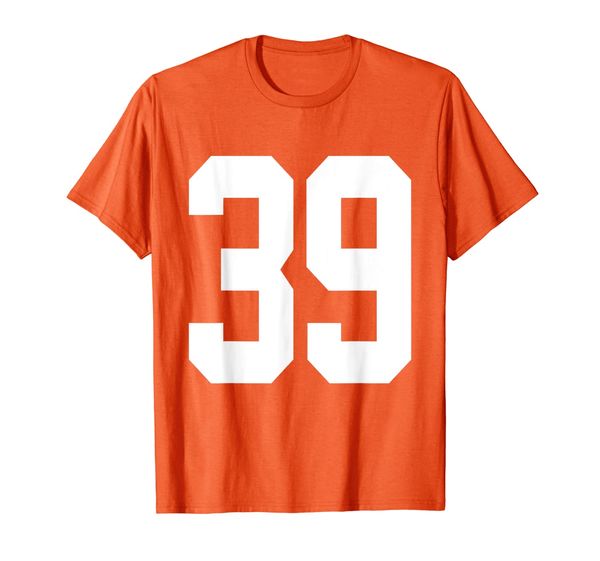 

number 39 jersey style white print t-shirt, White;black