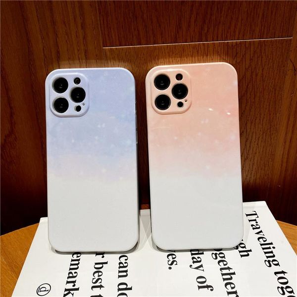 

cell phone pouches glitter pink gradient soft case for 11 pro 12 max xr xs 8 plus se 2021 cases shockproof back conque