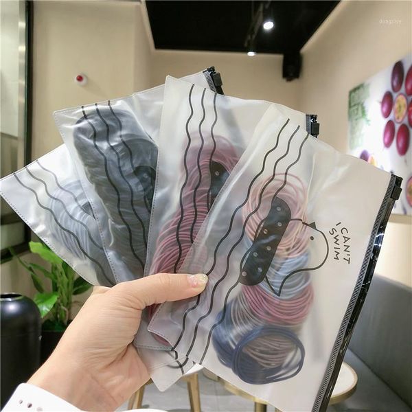 

100pcs/bag 5cm women elastic hair bands girls elastics rubber colorful tie accessories1