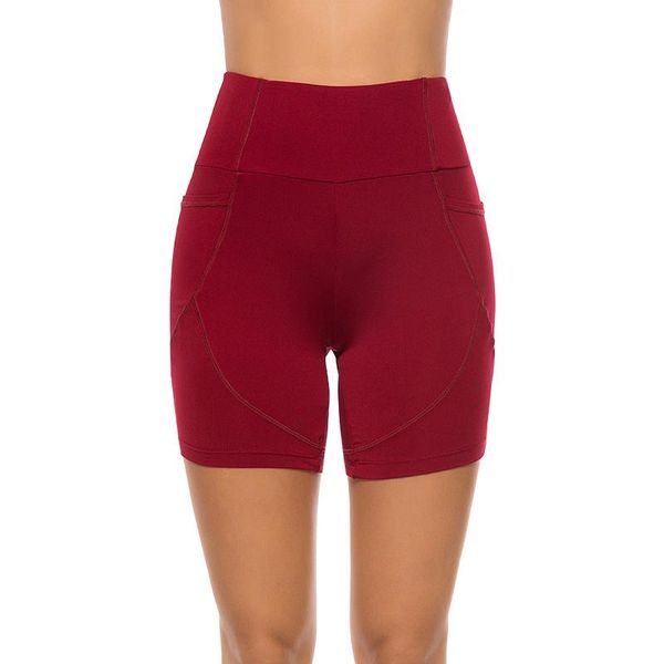

women's leggings 2021 fashion patchwork female skinny casual women solid color pockets high waist short, Black