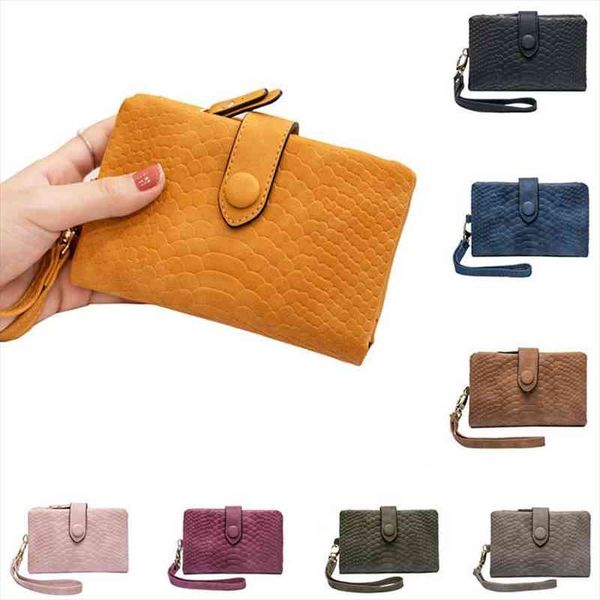 

wristband short wallet student clutch bag large capacity coin multi function card purse, Red;black