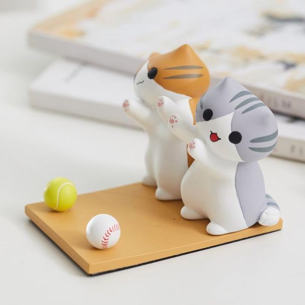 

cat mobile phone holder orange decoration deskcute cartoon cell mounts & holders