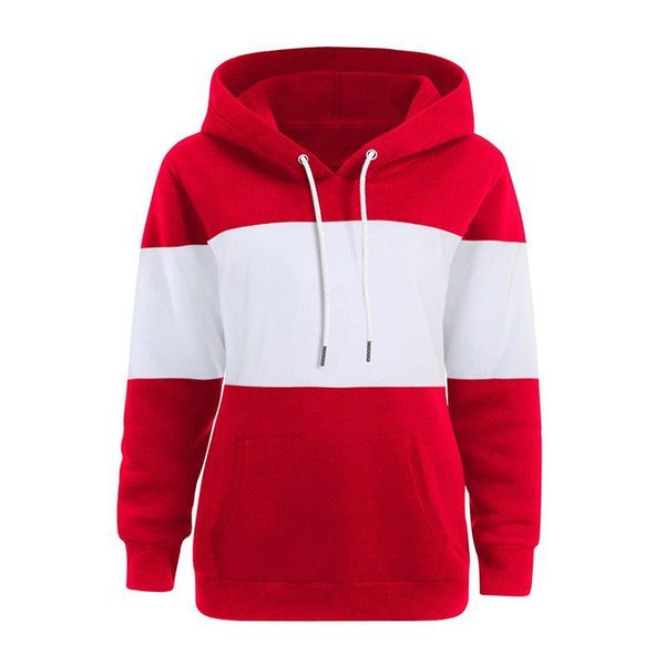 

women's hoodies & sweatshirts streetwear loose casual women autumn winter long sleeve patchwork color female sj802z, Black