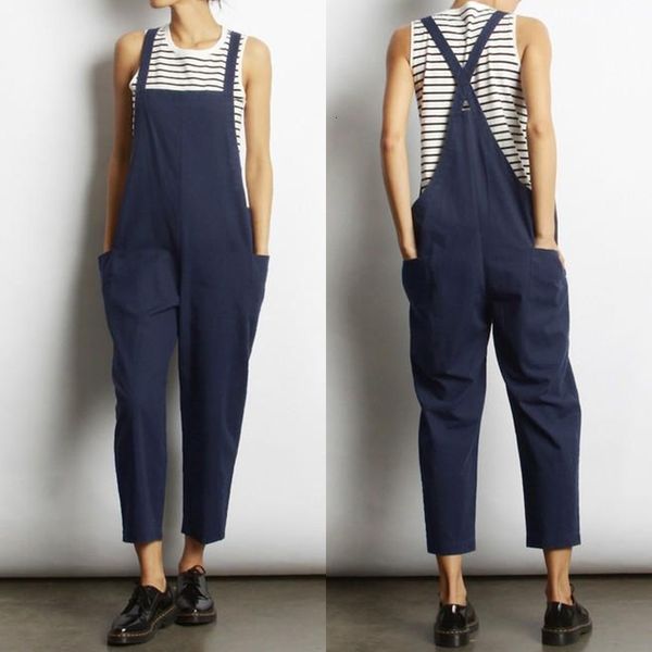 

jumpsuit women's summer jumpsuits 2021 kaftan solid overalls casual suspender playsuits female harem pants rompers plus size 5xl, Black;white