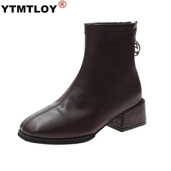 

boots women's pointed toe yarn elastic ankle thick heel high heels shoes woman female socks autumn zipper winter plush black