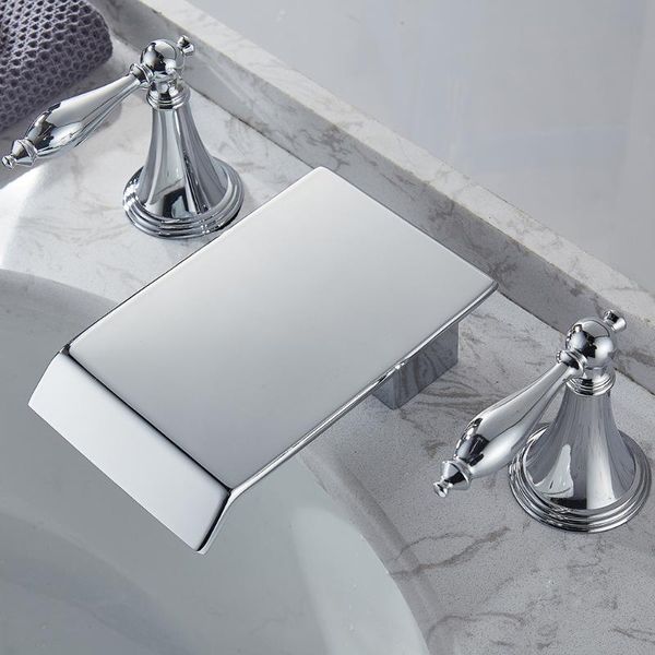 

bathroom sink faucets arrivals fashion luxury basin faucet water tap brass material chrome plating widespread