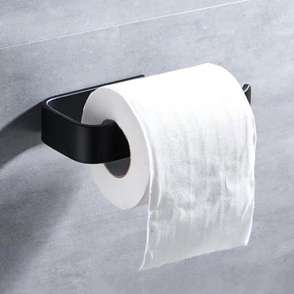 

toilet paper holders acrylic roll holder self adhesive in bathroom tissue black finish kitchen no drill