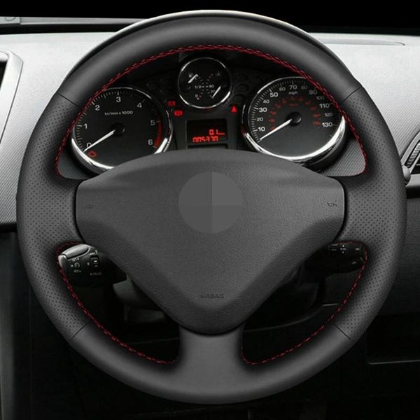

steering wheel covers diy black faux leather cover for 207 2006-2014 partner 2009-2021 expert 2008-2021 scudo 2010-2021