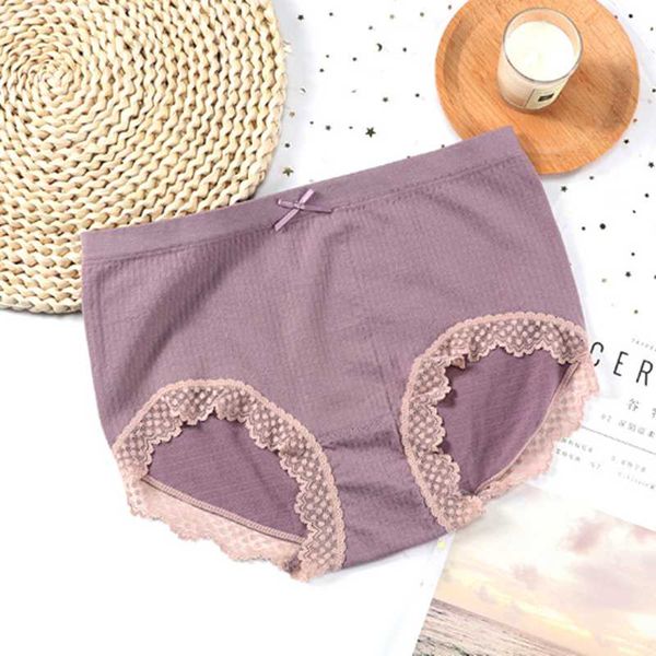 

women's panties underwear cotton panty female underpants solid color intimates women lingerie, Black;pink