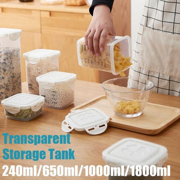 

storage bottles & jars sealed box crisper grains tank household kitchen containers for dry measure cups tool #t1p