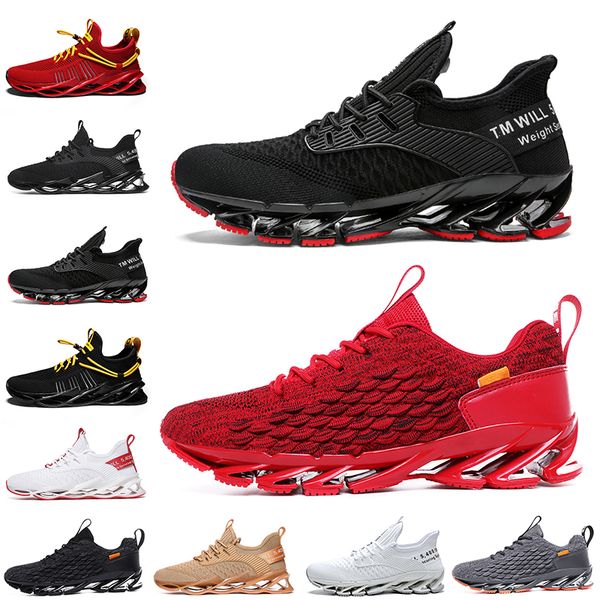 

non-brand men women running shoes blade slip on triple black white all red gray orange terracotta warriors trainers outdoor sports sneakers