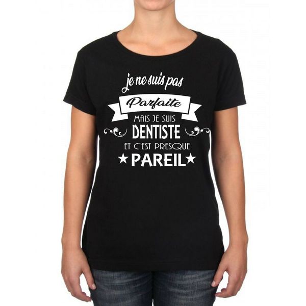 

womens t-shirt dentist, White;black