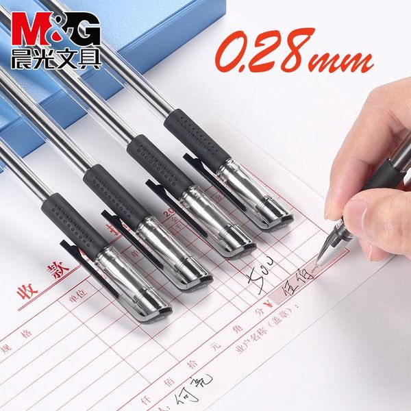 

gel pens 12pcs m&g 0.28mm pen finance special a7101 fine black kawaii school supplies