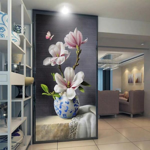 

wallpapers dropship po wallpaper chinese style 3d stereo magnolia butterfly wall painting entrance background papers home decor