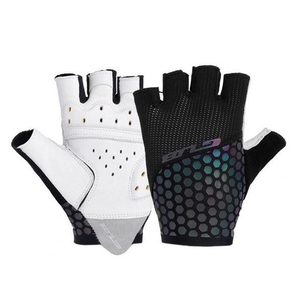 

cycling gloves gub s068 outdoor bicycle sunscreen breathable luminous half-finger non-slip colorful bike accessor, Black