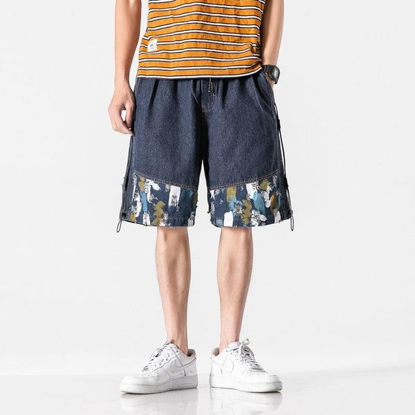 

denim shorts for men straight cut men's jeans, Blue