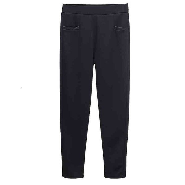 

casual pants women's summer high waist leggings capris slim pencil, Black;white