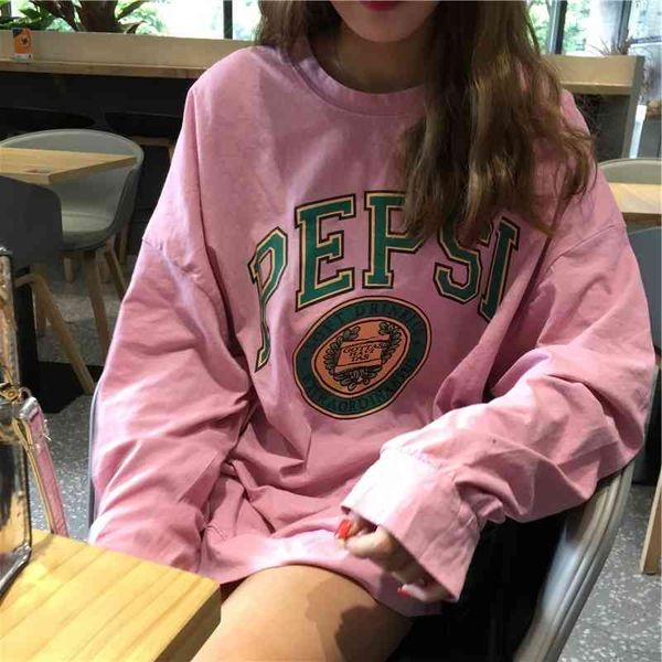 

2021 spring new wear thin long sleeve sweater women's korean loose harajuku style, Black
