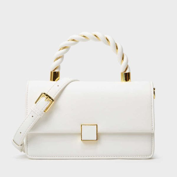 

small square bag portable women's 2021 spring and summer fashion simple atmosphere shaped foreign style single shoulder