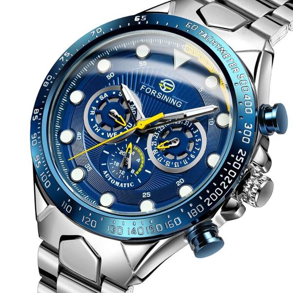

wristwatches 2021 forsining arrival luxury men watch 3 atm water resistant automatic 24 hours male wrist watches mechanical, Slivery;brown