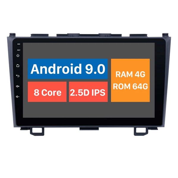

9" 1din android 10.0 car dvd gps navigation radio multimedia player for honda crv 2006-2011 with bluetooth
