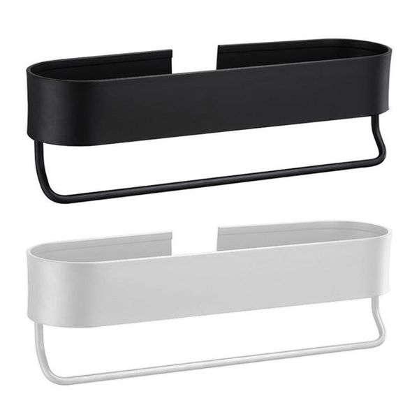 

30/40/50/60cm bathroom wall-mounted punch-storage shelf towel holder racks